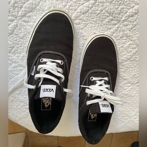 Vans canvas off the wall size 10 black like new